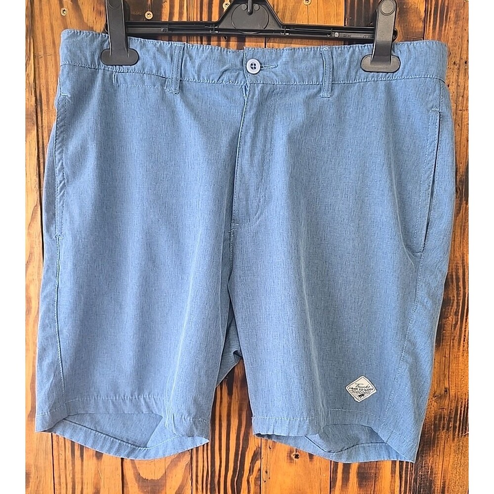 Trunks Surf & Swim Co.Men's 7" Land to Water Hybrid Shorts Blue, Size 32